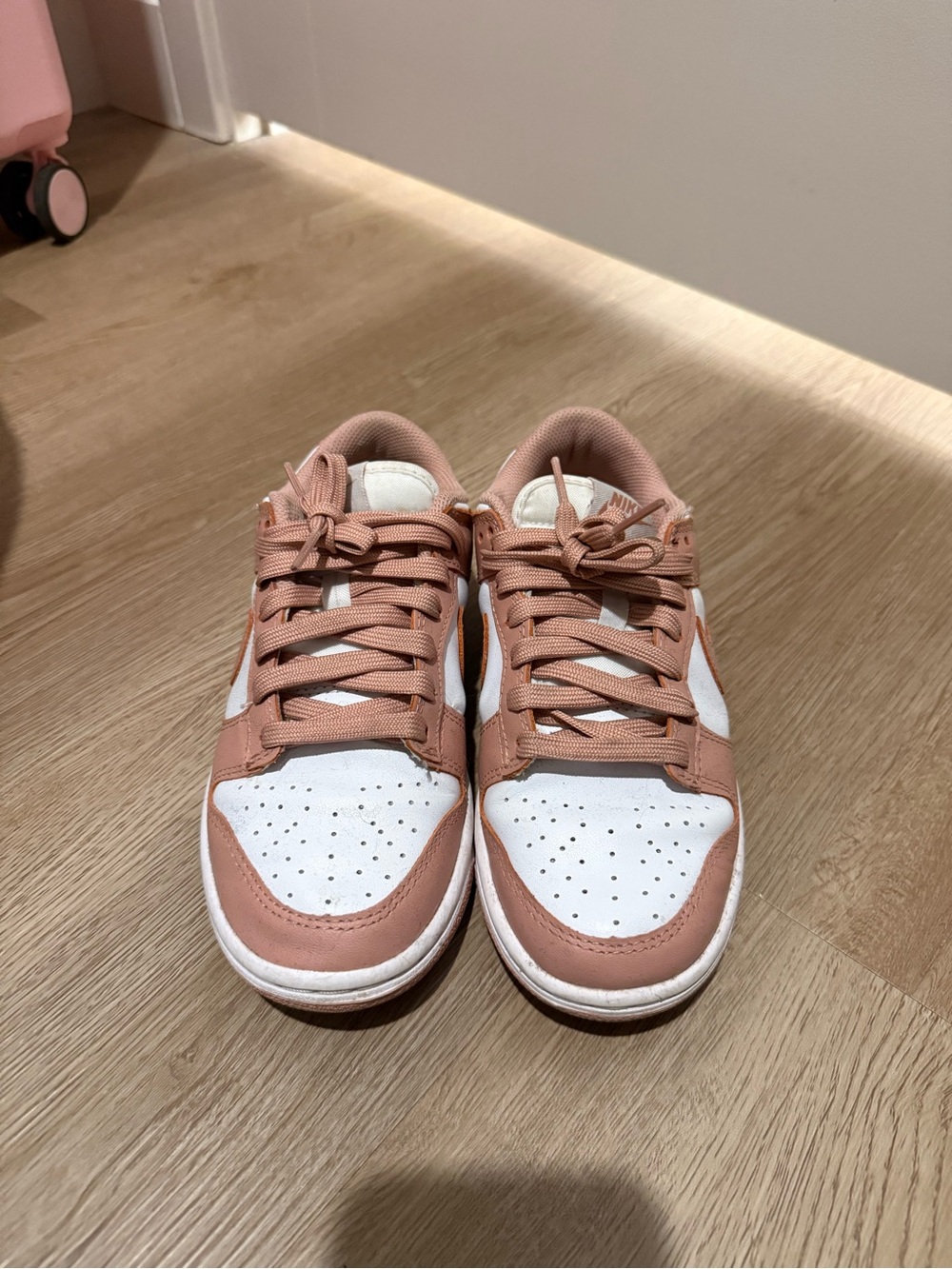 Nike Women’s Low-Top Sneakers in Dusty Pink and White